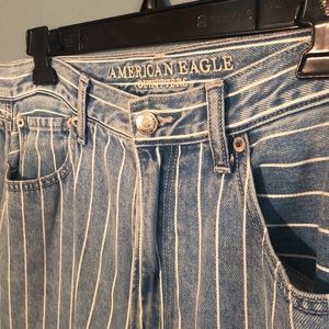 American Eagle Pinstripe Mom Jeans